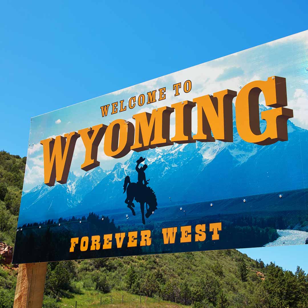 Welcome to Wyoming highway banner